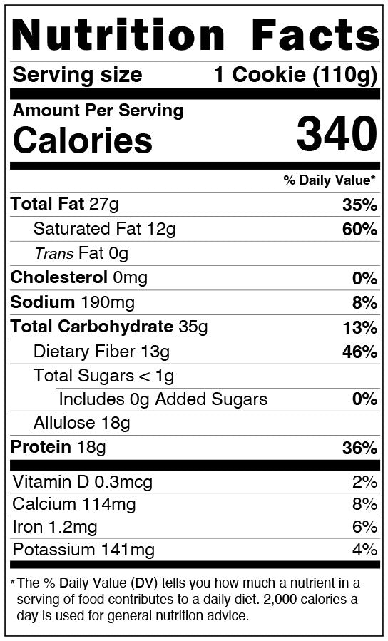 Box Of Four High Protein Double Chocolate Hazelnut Cookies