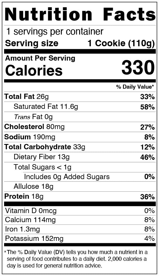 Box Of Four High Protein Walnut Chocolate Chip Cookies